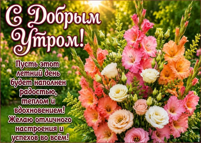 Postcard с прекрасным, новым утром! пусть сегодня оно, непременно, принесет тебе удачу и счастье