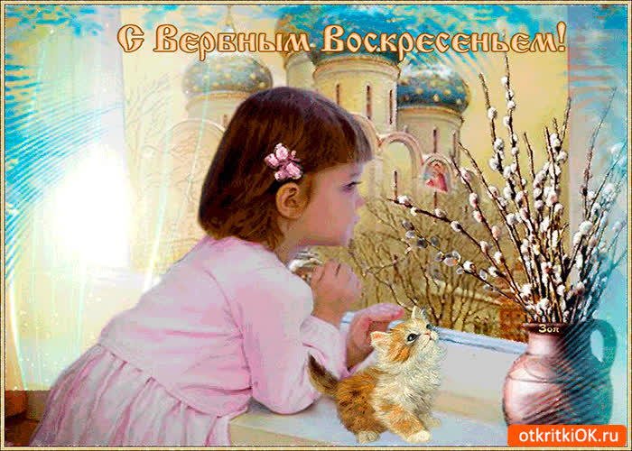 Картинка с вербным воскресеньем мои родные