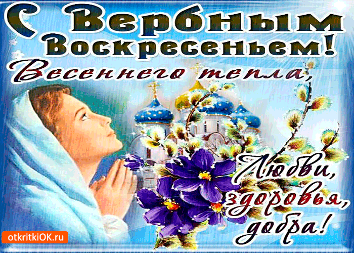 Картинка с вербным воскресеньем - весеннего тепла желаю