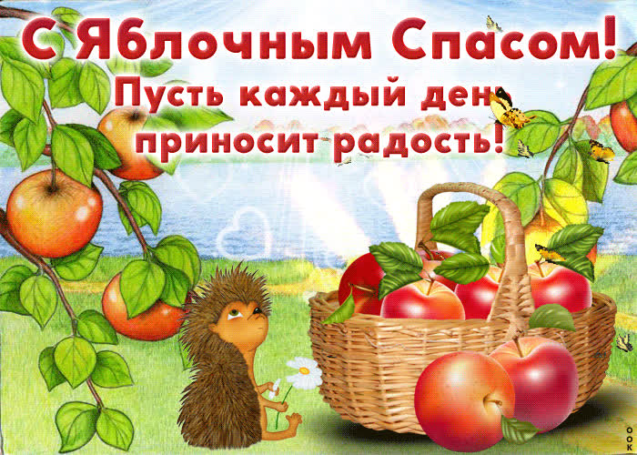 Картинка с яблочным спасом, пусть каждый день приносит радость