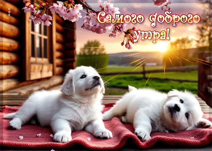 Picture счастливая весенняя гиф-открытка самого доброго утра