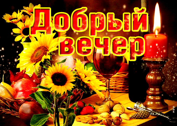 Картинка шикарная открытка с подсолнухами добрый вечер