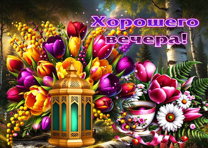 Picture сказочная весенняя открытка хорошего вечера