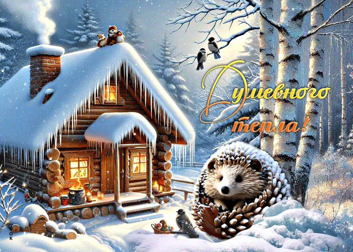 Picture снежная нежная гиф-открытка душевного тепла