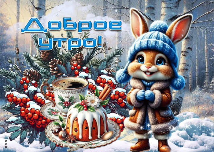 Picture снежная тёплая гифка доброе утро