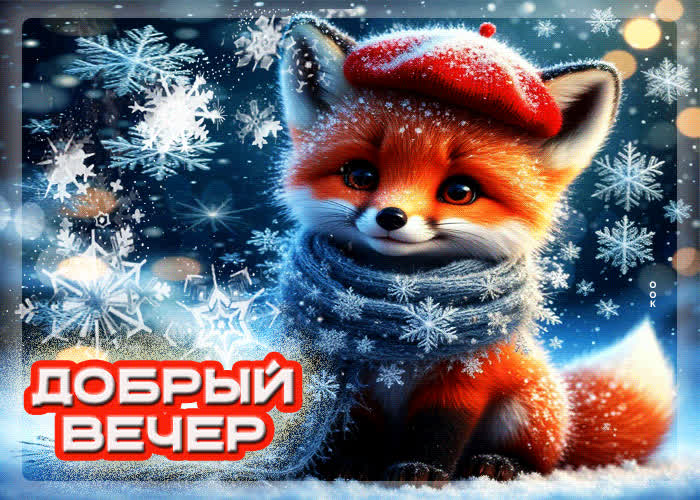 Picture снежная уютная гифка добрый вечер