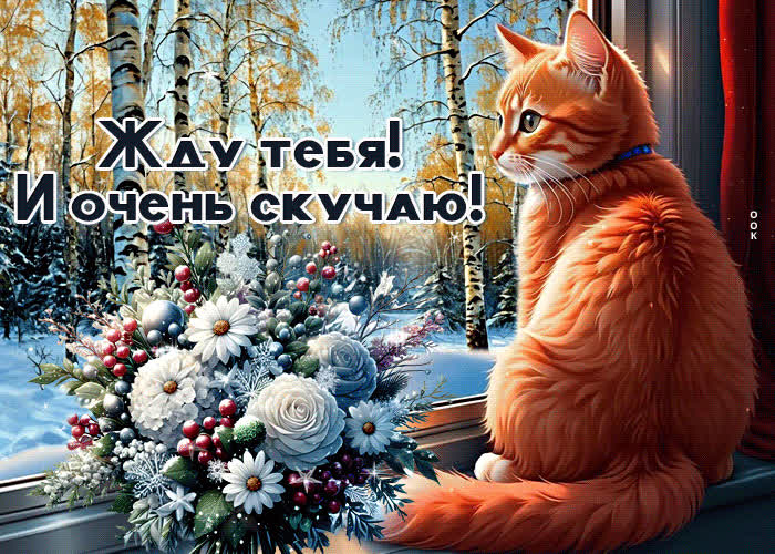 Picture снежная вдохновляющая гиф-открытка жду тебя и очень скучаю