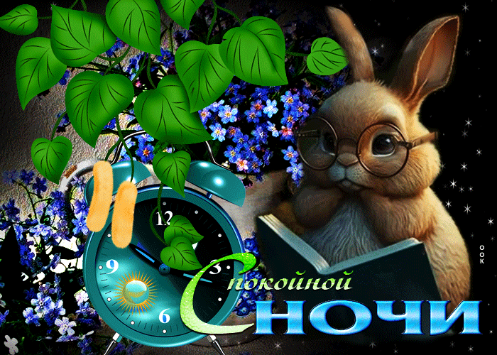 Postcard совершенная открытка спокойной ночи! с зайчиком