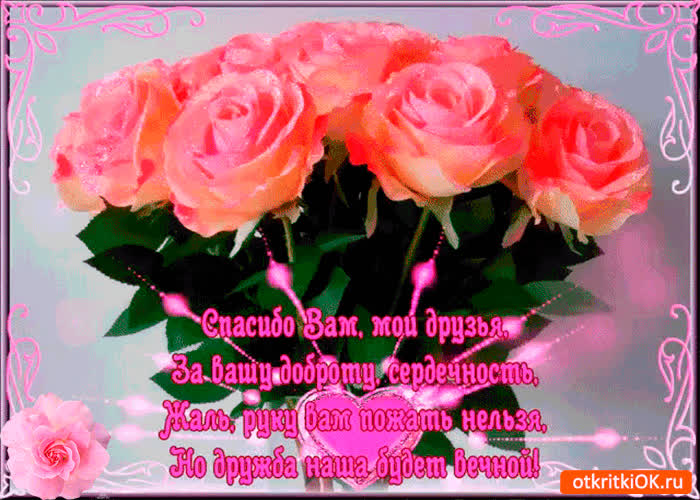 Картинка спасибо вам мои друзья
