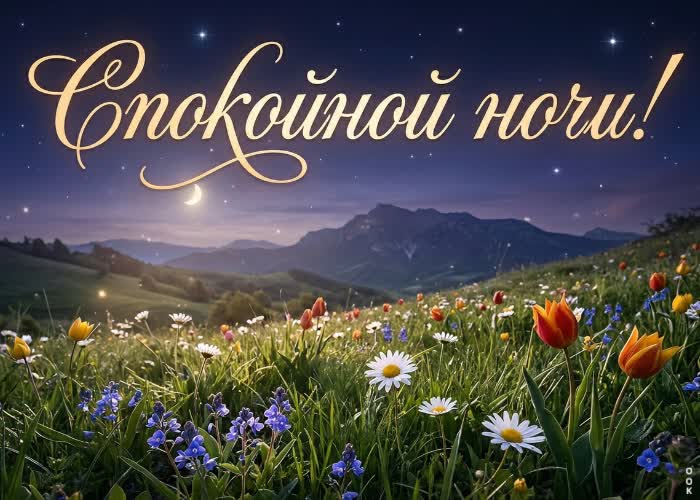 Postcard спокойной ночи! пусть завтра будет ещё лучше