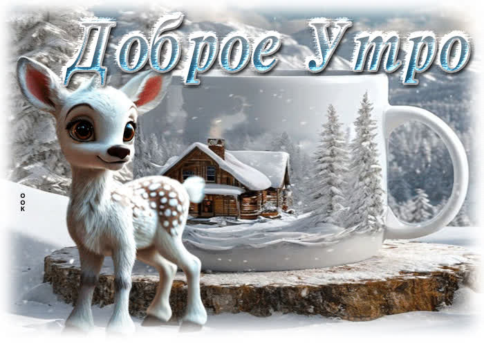 Picture таинственная снежная открытка доброе утро