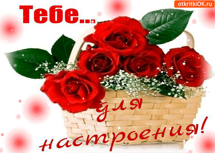 Картинка тебе корзина роз для настроения