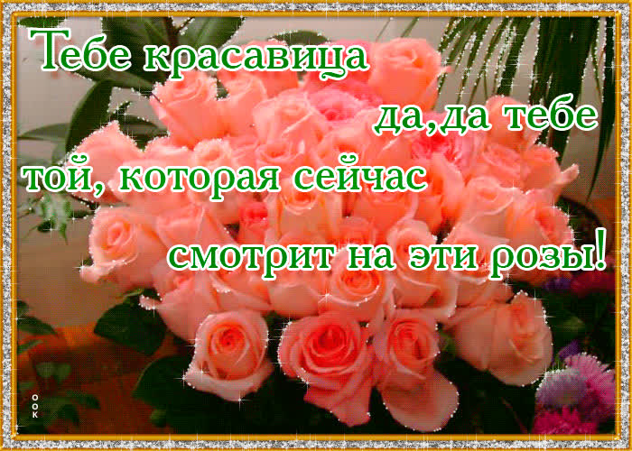 Картинка тебе красавица эти розы