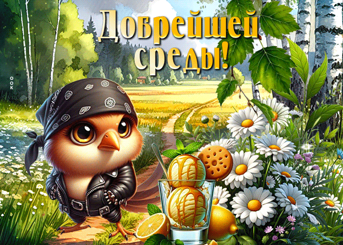 Picture теплая летняя гиф-открытка добрейшей среды