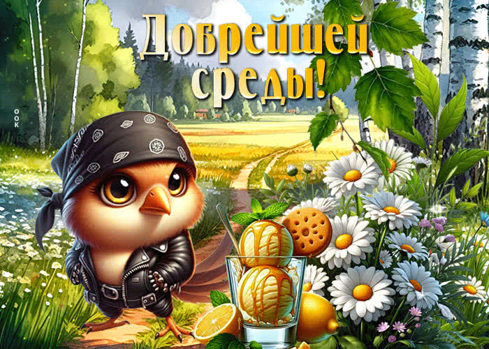 Picture теплая летняя гиф-открытка добрейшей среды