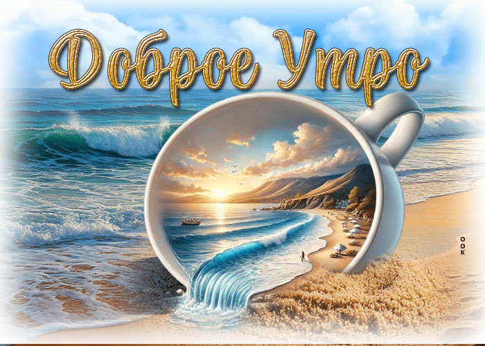 Postcard теплая летняя гиф-открытка доброе утро