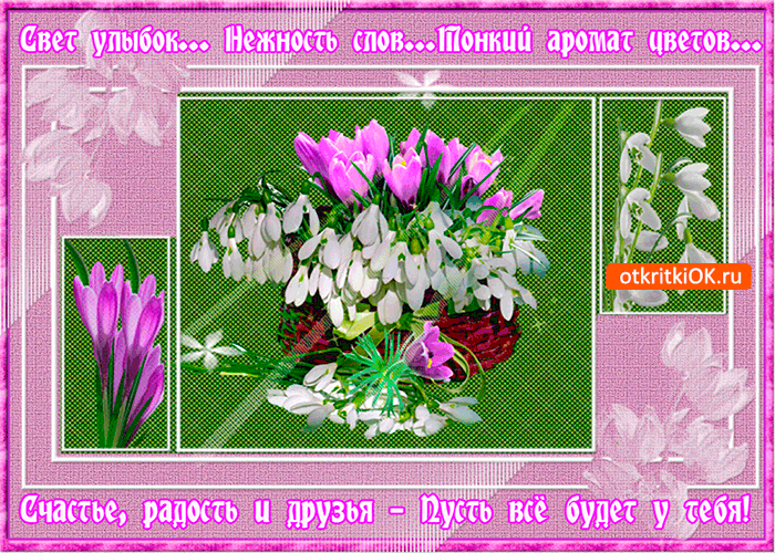Открытка тонкий аромат цветов