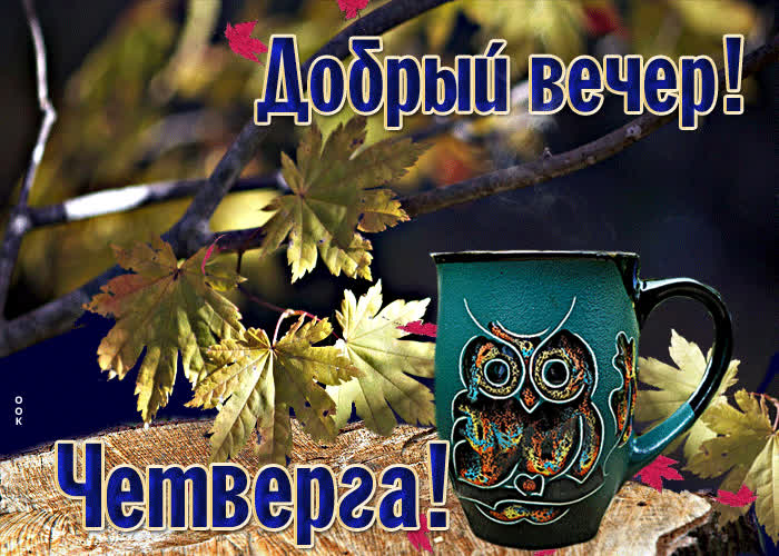 Picture трогательная открытка добрый вечер четверга!
