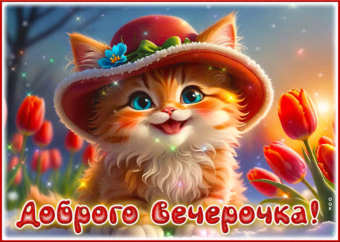 Picture уютная и веселая гиф-открытка доброго вечерочка