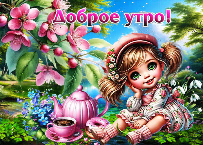 Picture уютная весенняя гиф-открытка доброе утро!