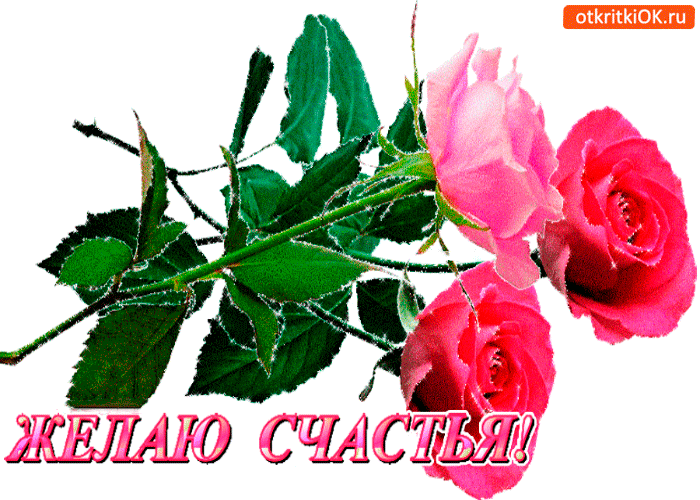 Открытка в день счастья розы тебе