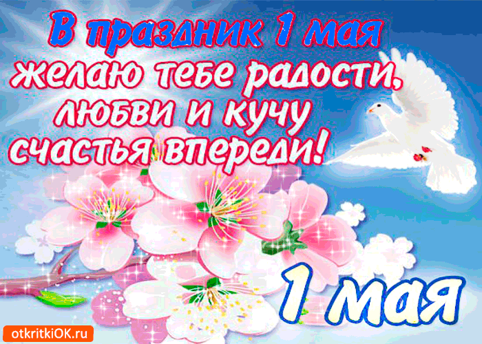 Картинка в праздник 1 мая желаю тебе счастья