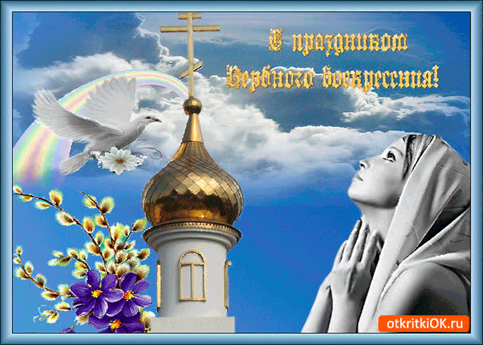 Картинка в вербное воскресенье - желаю вам добра