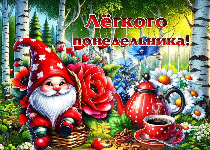 Postcard вдохновляющая летняя гиф-открытка легкого понедельника