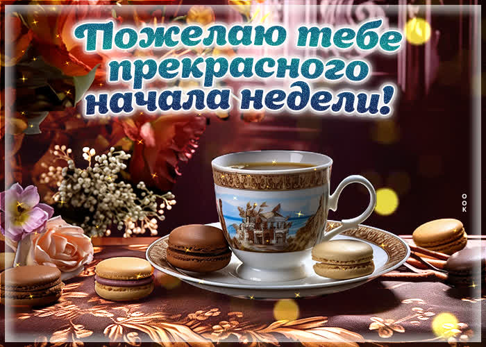 Postcard волшебная открытка пожелаю тебе прекрасного начала недели