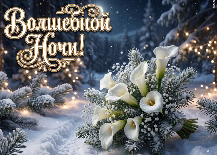Postcard волшебной и доброй ночи..