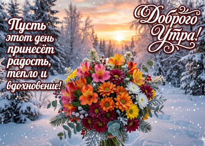 Postcard хорошего зимнего утречка тебе