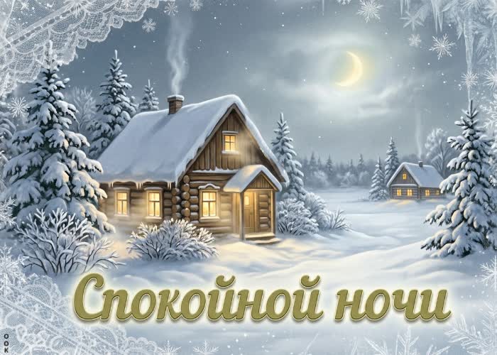 Picture хорошей ночи. пусть зимняя сказка за окном подарит тихое настроение и спокойные сны.