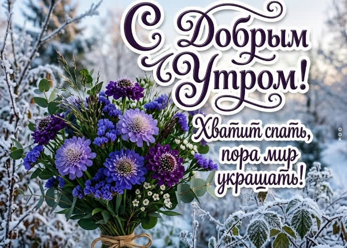 Postcard хватит спать,пора мир украшать!