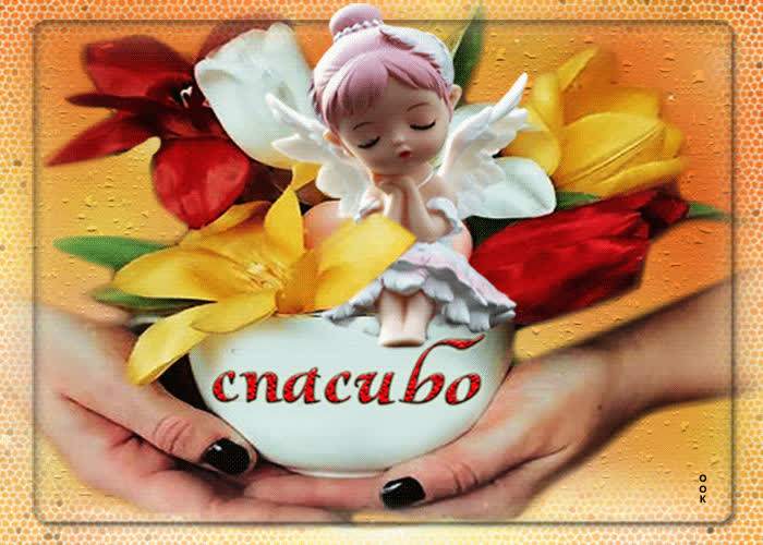 Picture яркая открытка с ангелочком спасибо