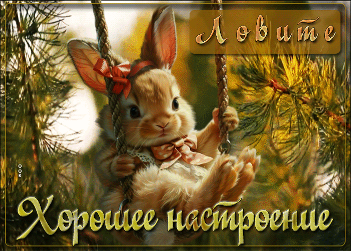 Postcard забавная гиф-открытка ловите хорошее настроение