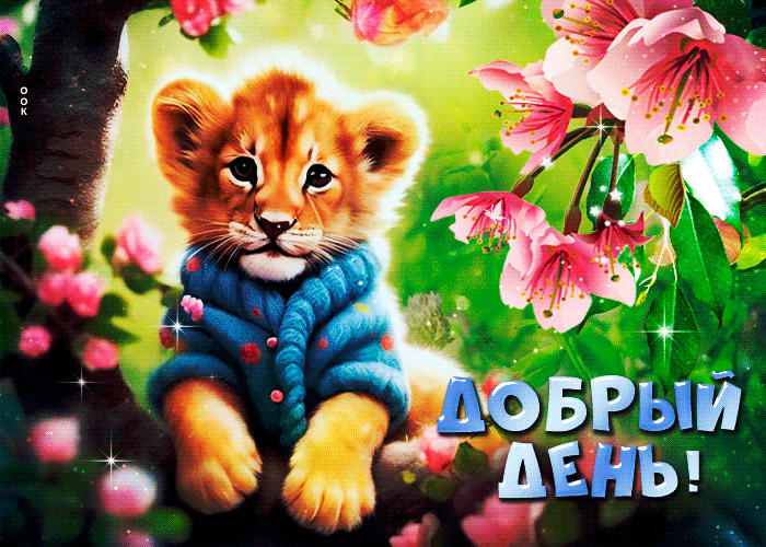 Picture забавная и оживленная весенняя гиф-открытка добрый день