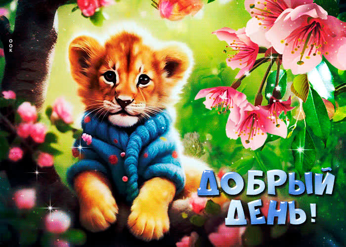 Picture забавная и оживленная весенняя гиф-открытка добрый день