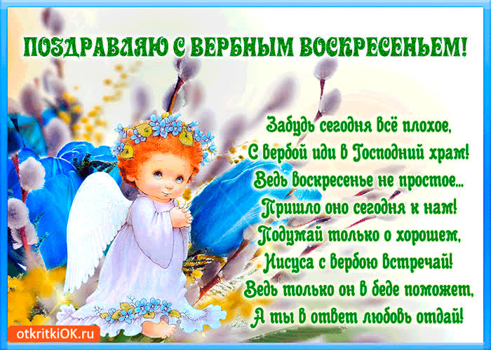 Картинка забудь всё плохое - с вербным воскресеньем