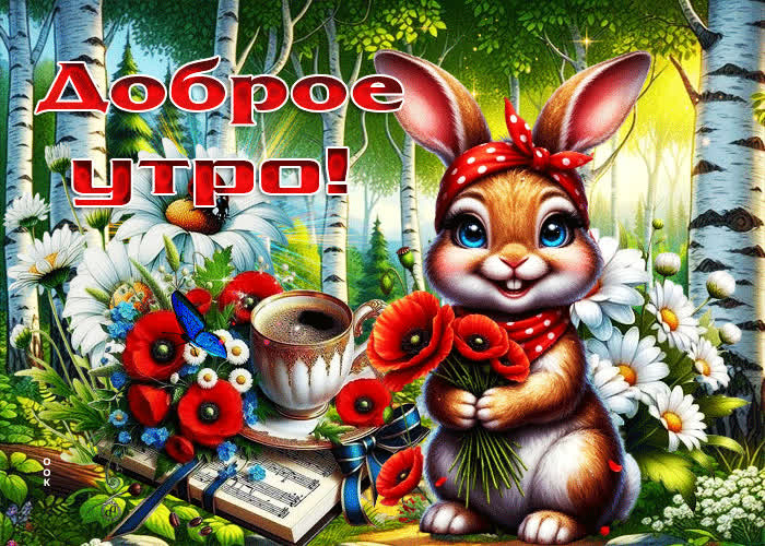 Postcard заветная летняя гиф-открытка доброе утро