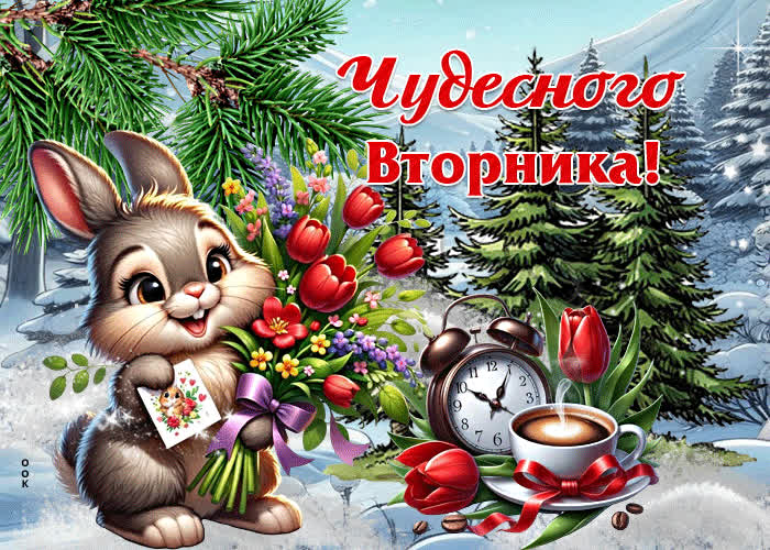 Postcard завидная открытка чудесного вторника