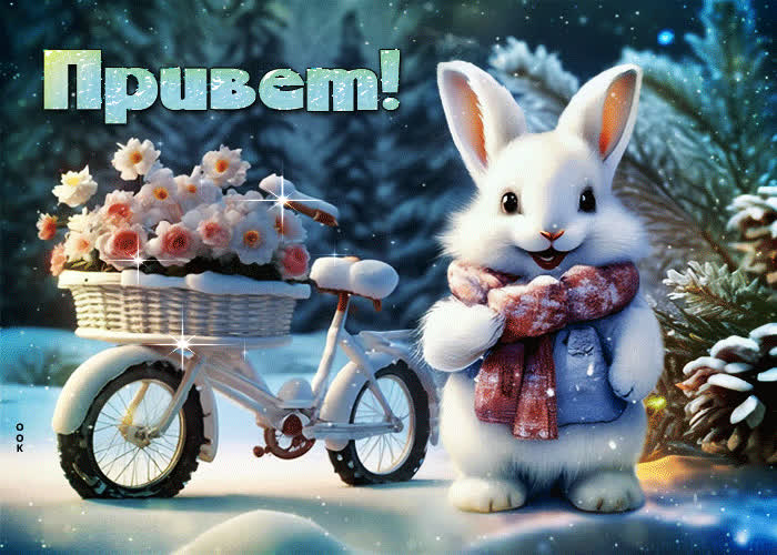 Postcard зажигательная и беспечная гиф-открытка привет