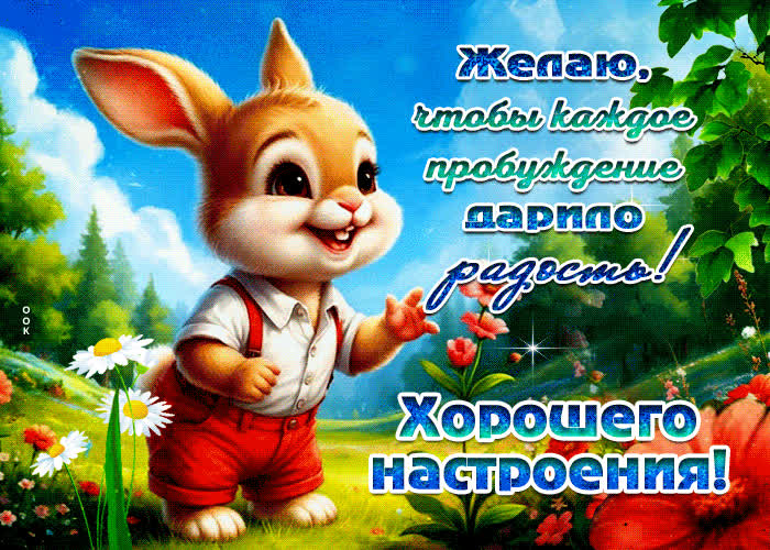 Postcard желаю, чтобы каждое пробуждение дарило радость! хорошего настроения