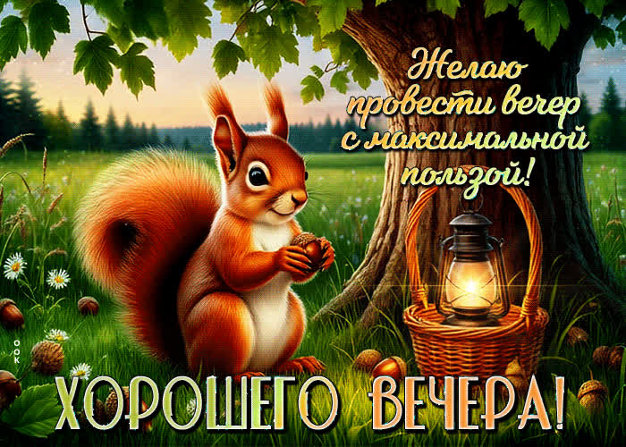 Postcard желаю провести вечер с максимальной пользой