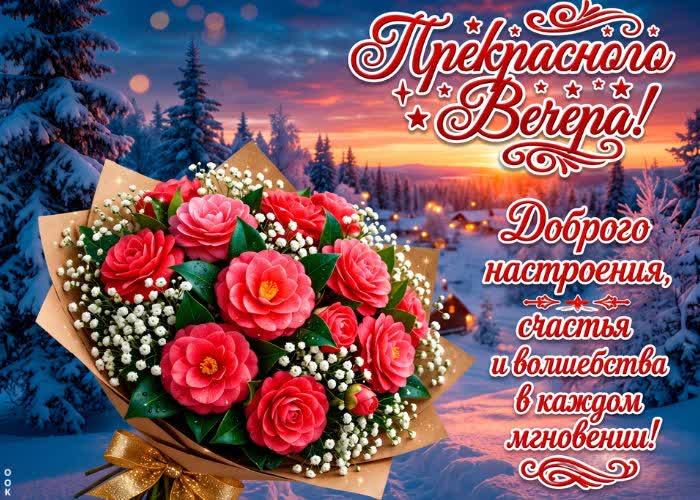 Postcard желаю вечера без забот и суеты.