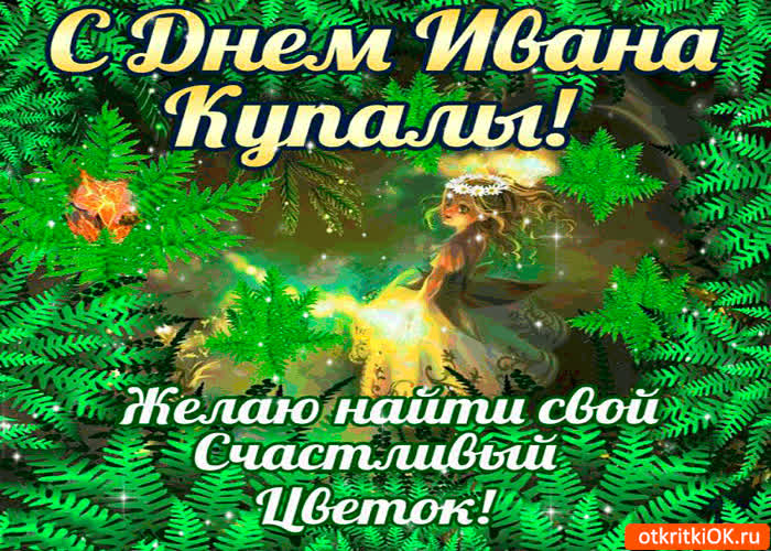 Картинка желаю найти свой счастливый цветок! с днём купалы