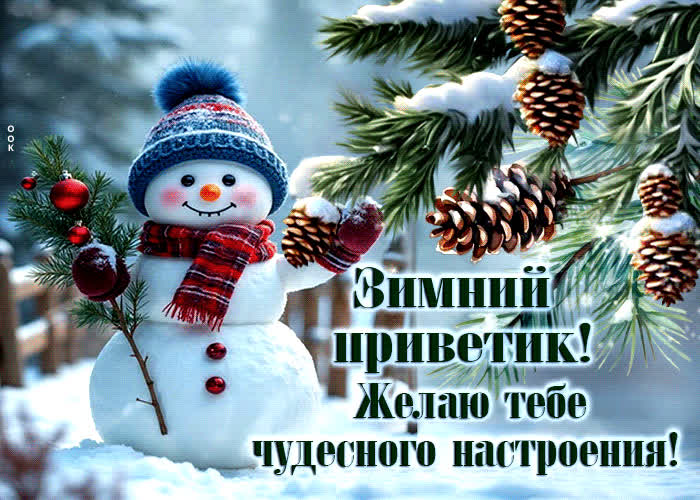 Picture зимний приветик! желаю тебе чудесного настроения