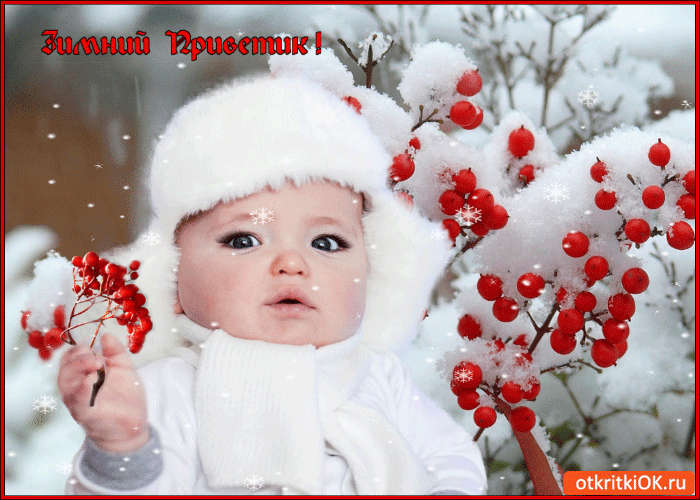 Картинка зимний маленький приветик