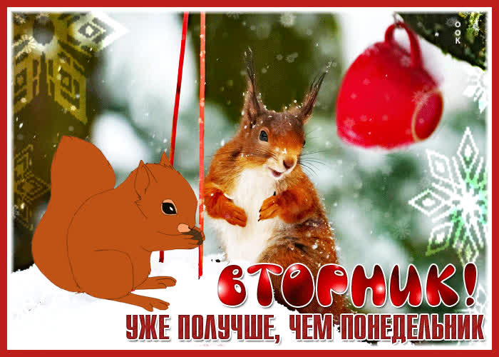 Picture зимняя открытка вторник! уже получше, чем понедельник!