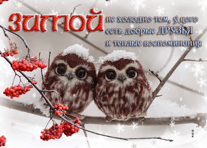 Picture зимой не холодно тем, у кого есть добрые друзья и теплые воспоминания